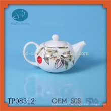 Керамический чайник с деколью, модный керамический чайник с дизайном, ручная роспись чайного горшка